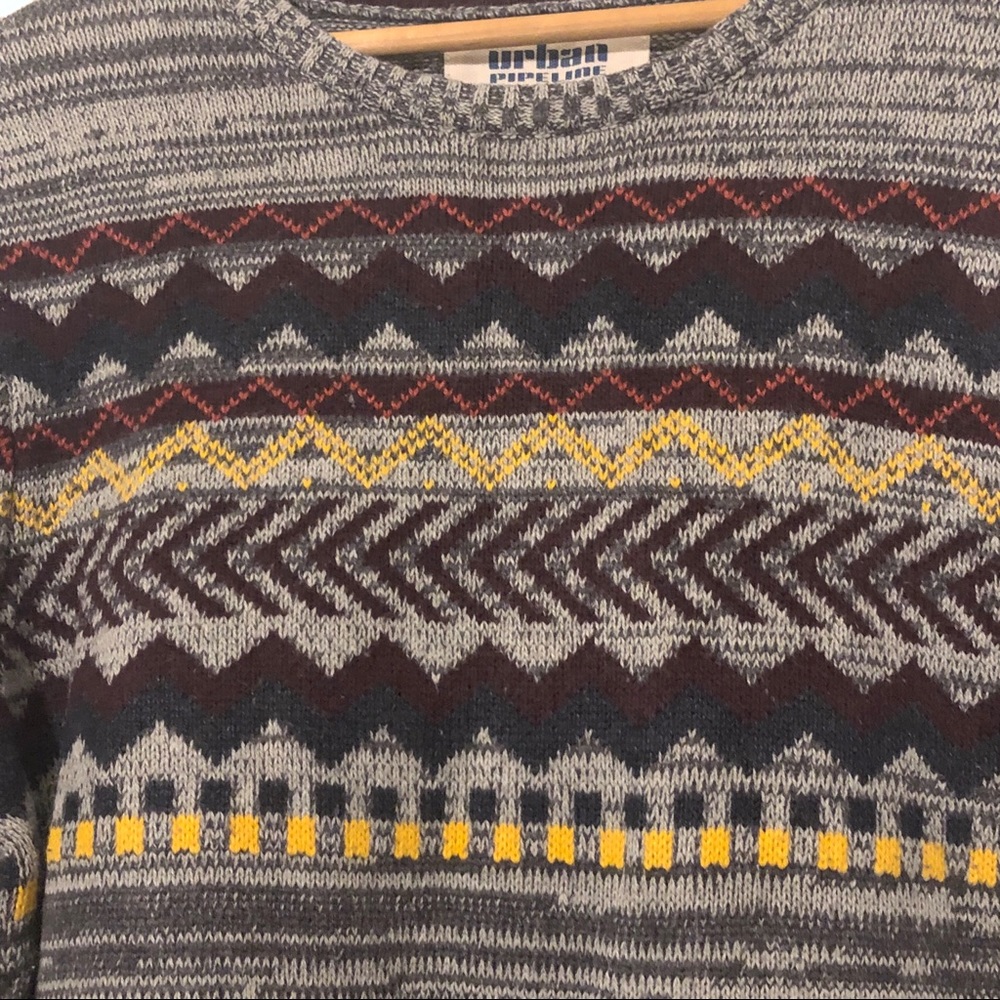 Urban Pipeline Geo-Pattern Very Cozy Sweater - Picture 2 of 7